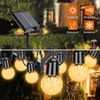 Aourow LED Solar Lichterkette Aussen,25 Glühbirnen 15,5m Deko-Lampe IP44 Wasserdicht mit 4 Helligkeitsstufen und 4-stufiger Zeiteinstellung,Außenbeleuchtung für Garten,Party,Fest,Warmes Weiß Bild 5