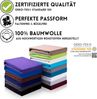 Hometex Premium Textiles Spannbettlaken für Topper bis 10cm Steghöhe, Jersey, Gummizug: Rundumgummizug, ideal für Boxspringbett Topper, 100% reine Baumwolle Bild 2