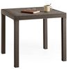 Dmora - Tisch im Freien Marte, Fester quadratischer Regal, Mehrzweck-Gartentisch mit Rattan-Effekt, 100% Made in Italy, 80x80h74 cm, Braun Bild 3