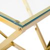 Beistelltisch Glas Gold quadratisch 40x40 cm BEVERLY Bild 5