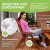 Gräfenstayn Stuhlkissen 4er-Set in 40x40cm und 5cm dicker Polsterung aus 100% Baumwolle, robustes Sitzkissen für Indoor & Outdoor, mit Haltebändern Bild 3