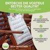 Gräfenstayn Stuhlkissen 4er-Set in 40x40cm und 5cm dicker Polsterung aus 100% Baumwolle, robustes Sitzkissen für Indoor & Outdoor, mit Haltebändern Bild 5