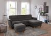 CAVADORE Schlafsofa Palera / Federkern-Ecksofa mit Schlaffunktion und Bettkasten / 244 x 89 x 163 / Mikrofaser-Bezug, Grau Bild 2
