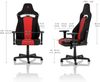 NITRO CONCEPTS E250 Gaming Stuhl - Bürostuhl Ergonomisch Schreibtischstuhl Zocker Stuhl Gaming Sessel Drehstuhl mit Rollen S Bild 2