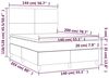vidaXL Boxspringbett mit Matratze Schwarz 140x200 cm Stoff 3142179 Bild 3