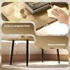 HOMCOM Couchtisch 2er Set Kaffeetisch mit Stahlrahmen (Sofatisch, 2-St, Beistelltisch), für Wohnzimmer, Natur Bild 5