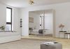 Rauch Möbel Kulmbach, Kleiderschrank mit Schwebetüren für Schlafzimmer, Kinderzimmer, Jugendzimmer, Garderobe, Flur, 3-türig, mit Spiegel, Zubehör Basic, Farbe Beige, Breite 203 cm Bild 2