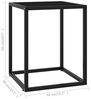 vidaXL Couchtisch Schwarz mit Schwarzem Glas 40x40x50 cm 322908 Bild 2