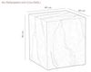HELA Beistelltisch CUBE III Couchtisch, Travertin-Optik oder Marmor-Optik, 40x40 cm Bild 2