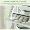 HOMCOM Schuhschrank mit 2 Klappen Schuhkipper mit Schublade, Schuhregal (Schuhablage, 1-St, Schuhkommode) für Eingangsbereich, Flur 88 x 30 x 120 cm, Grün Bild 5