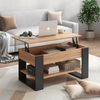 Couchtisch Lifto Eiche/Anthrazit 92 x 51 cm mit Liftfunktion Vicco Bild 2