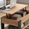 Couchtisch Lifto Eiche/Anthrazit 92 x 51 cm mit Liftfunktion Vicco Bild 4
