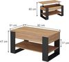Couchtisch Lifto Eiche/Anthrazit 92 x 51 cm mit Liftfunktion Vicco Bild 3