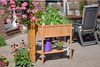 dobar® 58250e kompaktes Hochbeet | Erhöhtes Gemüsebeet | Kräuterbeet aus Holz | Balkonbeet für Salat | Pflanzkasten für Balkon/Garten/Terrasse | 76 x 40 x 80 cm | Braun Bild 5