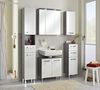 Highboard Hamm / Hanau, Holzwerkstoff, Metall, Grau, Weiß, 30 x 101 x 33 cm Bild 3