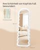 SONGMICS Ganzkörperspiegel, 160 x 50 cm, Standspiegel, wellenförmiges Design, mit Ständer, freistehend, MDF-Rahmen, für Schlafzimmer, Wohnzimmer, Eingangsbereich, wolkenweiß Bild 5