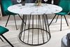 riess-ambiente Esstisch PARIS Ø120cm weiß / schwarz (Einzelartikel, 1-St), Glas · Metall · rund · Marmor-Design · Retro · Küche · Bistro Bild 2