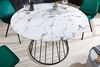 riess-ambiente Esstisch PARIS Ø120cm weiß / schwarz (Einzelartikel, 1-St), Glas · Metall · rund · Marmor-Design · Retro · Küche · Bistro Bild 4