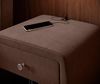 Designer Nachttisch Lilly mit USB Anschluss (Samt) Braun Bild 3