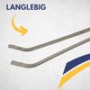 Best Sporting Grillzange Edelstahl Abgewinkelte Spitze, 36 X 2 Cm Bild 3