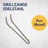 Best Sporting Grillzange Edelstahl Abgewinkelte Spitze, 36 X 2 Cm Bild 2