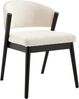Vente-unique - ZELVYN Stuhl Stoff Weiß - B 64 cm x H 76 cm x L 53,5 cm Bild 4