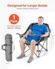 VEVOR Campingstuhl (Übergroß) Faltstuhl 204 kg Belastbar, Anglerstuhl mit Zwei Getränke- und Weinglashaltern, Klappstuhl für Outdoor-Aktivitäten Angeln Grillen, Schwarz & Grau, 1 STK. Bild 3