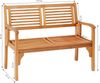 Dehner Klappbank Douglas, 2-Sitzer, ca. 119 x 62 x 90 cm, aus FSC® - zertifiziertem Akazienholz, natur Bild 3
