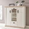 Highboard FERNA-61 im Landhaus Stil Pinie weiß Nb. und Oslo Pinie dunkel inkl. LED B/H/T ca. 140 x 146 x 44 cm Bild 3