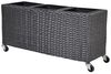 Blumenkübel BELLIS PE Rattan 82 cm Schwarz Bild 4
