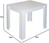Esstisch Bull 0567 80x60 weiss matt B H T 80 120 x 75 x 60 cm Bild 2