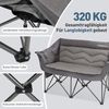 HOMECALL Campingstuhl Camping sofa Faltbar Karpfenstuhl Camping Couch Doppelter (1 St), Camping-Sitzbank Für 2 Personen, big 320 kg Bild 4