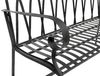 DanDiBo Gartenbank Metall 2 Sitzer Wetterfest Sitzbank Garten Bank Antik 18940 Dunkelbraun Metallbank 120 cm Eisenbank Bild 5