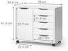 Kommode Otwin Weiß 40.6 x 61.5 cm mit 5 Schubladen und 1 Tür Vicco Bild 3