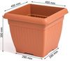 Prosperplast quadratischer Blumentopf TERRA DKWT45-R624 Terrakotta 45x45x35 cm Bild 2