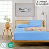 Buymax® Spannbettlaken 80x200 cm Doppelpack 100% Baumwolle Spannbetttuch Bettlaken Jersey, Matratzenhöhe bis 25 cm, Farbe Hellblau Bild 2