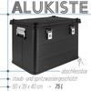 Trucky Allzweckkiste Aluminium Box mit Deckel Schwarz Alukiste 75 Liter Aufbewahrungsbox Bild 2