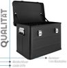 Trucky Allzweckkiste Aluminium Box mit Deckel Schwarz Alukiste 75 Liter Aufbewahrungsbox Bild 3