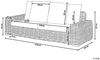 Beliani 'FORLI' 3 Sitzer Sofa, Rattan Natürlich Bild 3