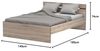 Bett >Michigan< in Sonoma Eiche/schwarz aus Holzwerkstoff - 145x74x195cm (BxHxT) Bild 2