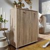 Design Schuhschrank Holz Sonoma 4 Fächer 2 Türen Bild 2