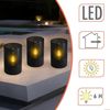 Spetebo LED Tischleuchte Mini Solar LED Tischlampe schwarz - 11 x 7 cm, 3er Set, LED fest integriert, warm weiß, Einschaltautomatik Bild 3