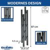 DanDiBo Garderobe Wand Schwarz Metall 96612 Wandgarderobe mit 8 Haken Schmal Flurgarderobe Modern Hakenleiste Garderobenhaken Bild 2