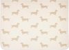 Cawö Wohndecke Kuscheldecke We love Dogs 62460-33 Dackel beige 150x200 Bild 3