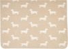 Cawö Wohndecke Kuscheldecke We love Dogs 62460-33 Dackel beige 150x200 Bild 2