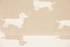 Cawö Wohndecke Kuscheldecke We love Dogs 62460-33 Dackel beige 150x200 Bild 4