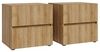 Forte LENYBELARDO Nachttisch 2er-Set 50, Nachttisch mit 4 Schubladen, Nachtschrank modern, Holzwerkstoff, Riviera Eiche Holzdekor, 50 cm breit x 48,8 cm hoch x 41,1 cm tief Bild 4