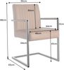 riess-ambiente Freischwinger BIG ASTON schwarz – Echtleder, Taschenfederkern, Metall (Einzelartikel, 1 St), inkl. Armlehne für hohen Sitzkomfort – ideal für Dein Loft-Esszimmer Bild 3