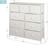 AKTIVE Max Home Mehrzweck-Schlafzimmer, 9 leichte Stoffschubladen, 100 x 30 x 100 cm, Stahlrahmen, Holzplatte, Weiß, mit Nivelliersystem, Organisation, Aufbewahrung (18407) Bild 4