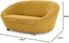 LOOKS by Wolfgang Joop Looks IV Designer Sofa, 2 Sitzer mit Kugelfüßen, 2er Couch, gelb, 178 x 114 x 82 cm Bild 3